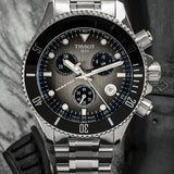 Tissot Seastar Black Dial Silver Steel Strap Watch for Men - T120.217.11.061.00