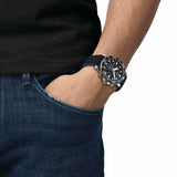 Tissot Seastar Black Dial Two Tone Fabric Strap Watch for Men - T120.417.17.051.03
