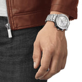 Tissot T-Race White Dial Gray Steel Strap Watch for Men - T141.417.11.031.00