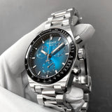 Tissot PR516 Blue Dial Silver Steel Strap Watch for Men - T149.417.11.041.01