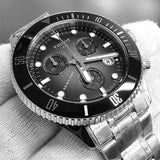 Tissot Seastar Black Dial Silver Steel Strap Watch for Men - T120.217.11.061.00