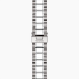 Tudor Style Automatic Burgundy Red Dial Silver Steel Strap Watch for Men - M12710-0015