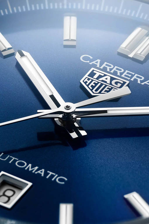 Tag Heuer Carrera Date Blue Dial Silver Steel Strap Watch for Men - WBN2112.BA0639