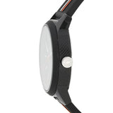 Lacoste 12.12 Black Dial Black Silicon Strap Watch for Men - 2011071