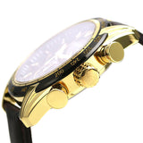 Versace V-Ray Chronograph Black Dial Brown Leather Strap Watch For Men - VEDB00318
