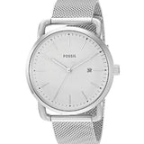 Fossil Commuter White Dial Silver Steel Strap Watch for Women - ES4331