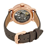 Fossil Boyfriend Automatic Skeleton Grey Dial Grey Leather Strap Watch for Women - ME3089