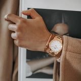 Daniel Wellington Iconic Link White Dial Rose Gold Steel Strap Watch For Women - DW00100209