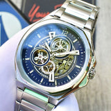 Fossil Evanston Blue Dial Silver Steel Strap Watch for men - BQ2620