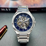 Fossil Evanston Blue Dial Silver Steel Strap Watch for men - BQ2620