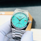 Tissot PRX Powermatic 80 Light Green Dial Silver Steel Strap Watch for Men - T137.207.11.091.01