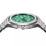 D1 Milano Ultra Thin Fir Green Dial Silver Steel Strap Watch for Men - D1-UTBJ34