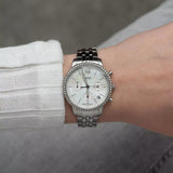 Fossil Neutra Two Tone Dial Silver Steel Strap Watch for Women - ES5357