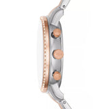Fossil Neutra White Dial Two Tone Steel Strap Watch for Women - ES5279