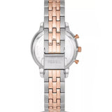 Fossil Neutra White Dial Two Tone Steel Strap Watch for Women - ES5279