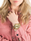 Michael Kors Bradshaw Gold Dial Gold Steel Strap Watch for Women - MK5605