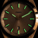 Fossil Everett Gold Dial Gold Steel Strap Watch for Men- FS5965