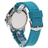 Fossil GMT Green Dial Blue Silicon Strap Watch for Men - FS5992