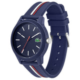Lacoste 12.12 Blue Dial Two Tone Silicon Strap Watch for Men - 2011070