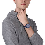 Lacoste 12.12 Blue Dial Two Tone Silicon Strap Watch for Men - 2011070