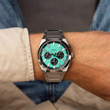 Fossil Everett Blue Dial Silver Steel Strap Watch for Men - FS6117