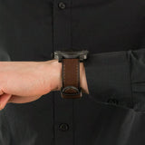 Fossil Machine Brown Dial Brown Leather Strap Watch for Men - FS5972