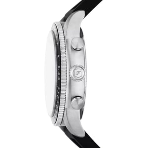 Fossil Tourer Yellow Dial Black Silicon Strap Watch for Men - FS6044