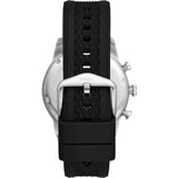 Fossil Tourer Yellow Dial Black Silicon Strap Watch for Men - FS6044