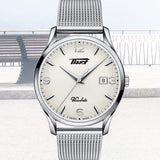 Tissot Heritage Visodate White Dial Silver Steel Strap Watch for Men - T118.410.11.277.00