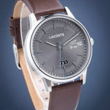 Lacoste Madrid  Grey Dial Brown Leather Strap Watch for Men - 2011033