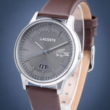 Lacoste Madrid  Grey Dial Brown Leather Strap Watch for Men - 2011033